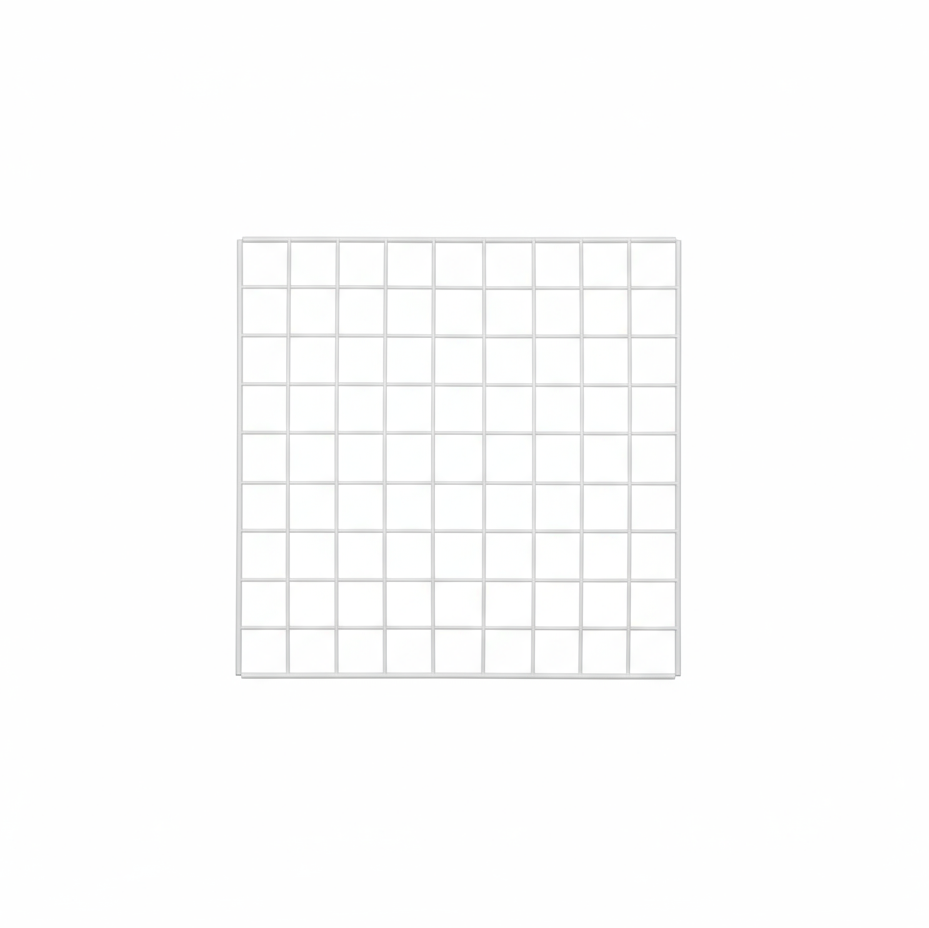 Weißes 50x50cm Wandgitter